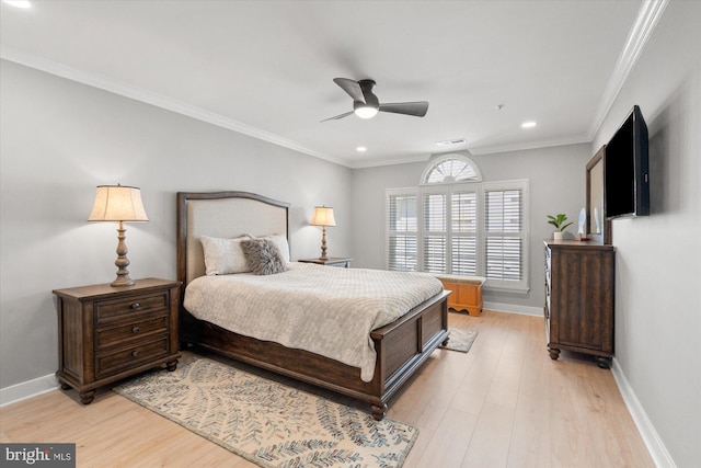 43426 Edgecliff Ter, Ashburn, VA 20147 - bedroom with light wood-style floors, baseboards, recessed lighting, and visible vents