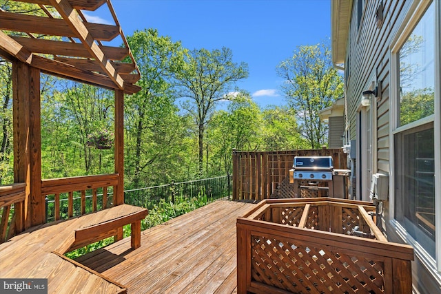 43426 Edgecliff Ter, Ashburn, VA 20147 - deck featuring area for grilling and an outdoor fire pit