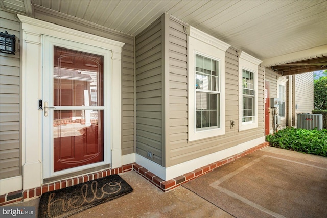 43426 Edgecliff Ter, Ashburn, VA 20147 - entrance to property featuring a porch and central AC unit