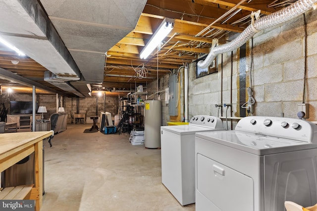3 Round Hill Rd, Camp Hill, PA 17011 - unfinished below grade area with separate washer and dryer, electric panel, and water heater