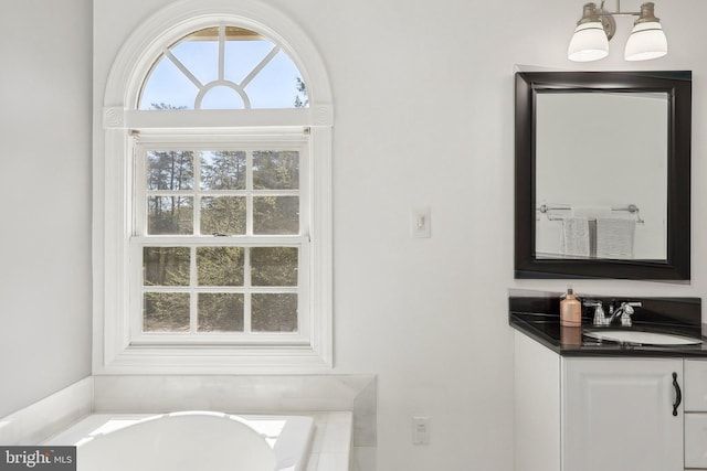 8519 Century Oak Ct, Fairfax Station, VA 22039 - full bathroom featuring a bathing tub, a wealth of natural light, and vanity