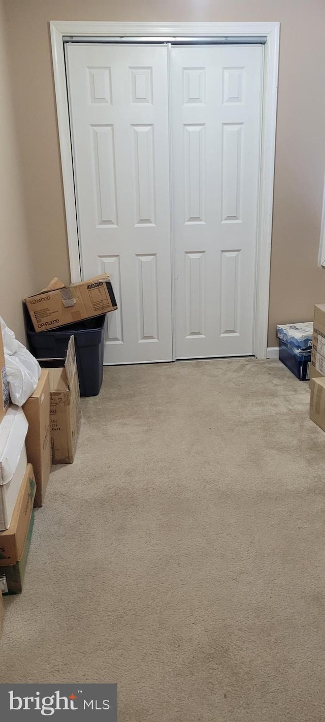 interior space featuring carpet flooring