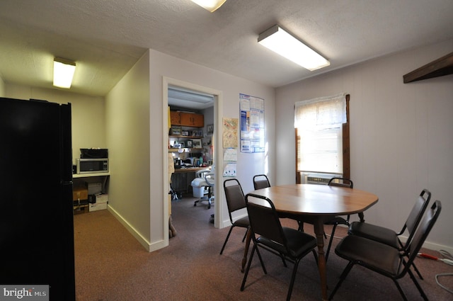 109 N Centre St, Philipsburg, PA 16866 - carpeted dining space with baseboards and a textured ceiling
