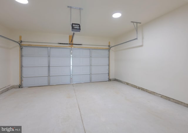 21 Piute Trl, Albrightsville, PA 18210 - garage featuring a garage door opener, baseboards, and recessed lighting