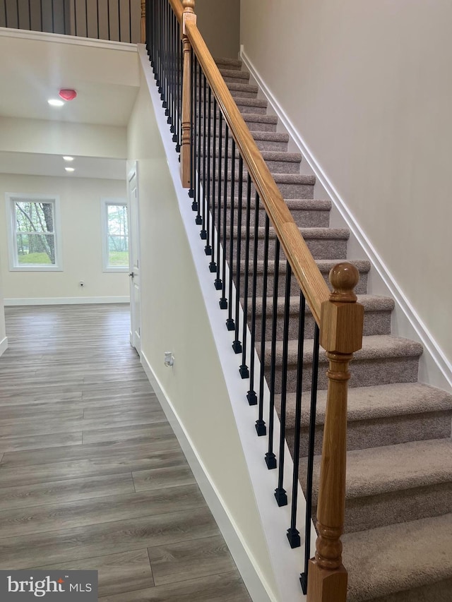 21 Piute Trl, Albrightsville, PA 18210 - stairs with wood finished floors and baseboards