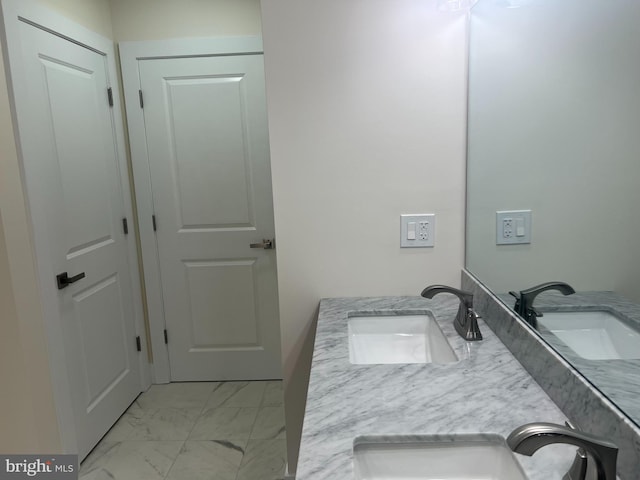 21 Piute Trl, Albrightsville, PA 18210 - bathroom with double vanity and marble finish floors
