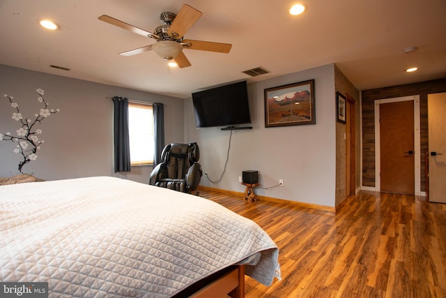 456 Admiral Rd, Forked River, NJ 08731 - bedroom with wood finished floors, recessed lighting, and ceiling fan