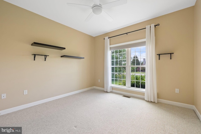 15920 Broadfording Rd, Hagerstown, MD 21740 - carpeted spare room featuring a ceiling fan and baseboards
