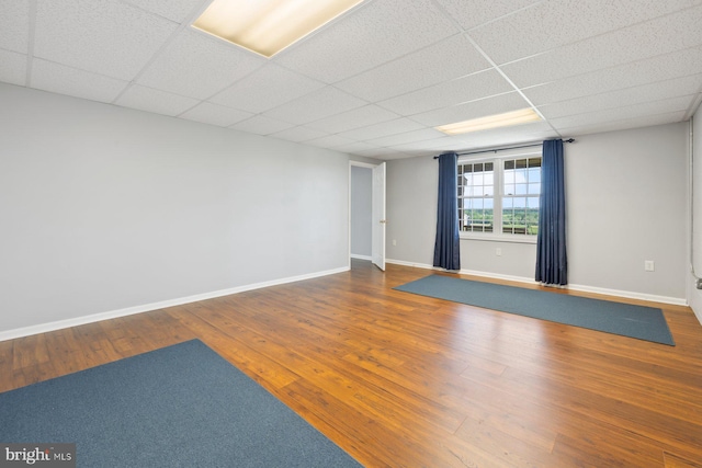 15920 Broadfording Rd, Hagerstown, MD 21740 - spare room with a paneled ceiling, hardwood / wood-style floors, and baseboards