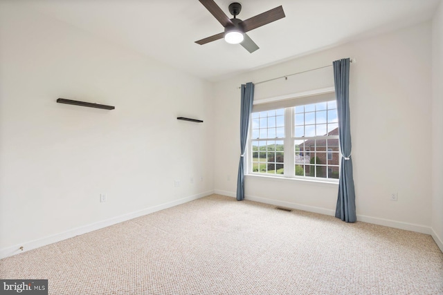 15920 Broadfording Rd, Hagerstown, MD 21740 - carpeted spare room featuring baseboards and ceiling fan