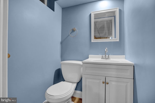 3228 Canterbury Ln, Fallston, MD 21047 - half bath featuring toilet, vanity, and baseboards