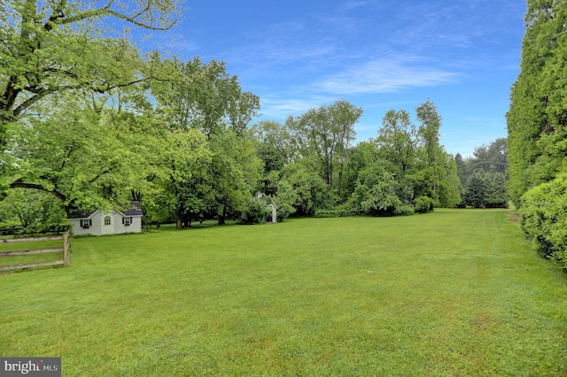 3228 Canterbury Ln, Fallston, MD 21047 - view of green lawn with an outbuilding