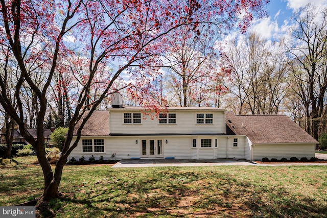 312 Center Hill Rd, Wilmington, DE 19807 - rear view of property featuring a patio area, french doors, and a yard