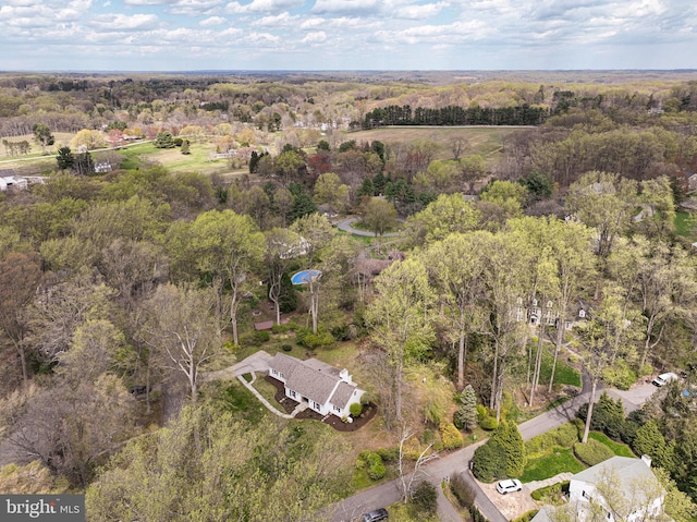312 Center Hill Rd, Wilmington, DE 19807 - bird's eye view with a forest view