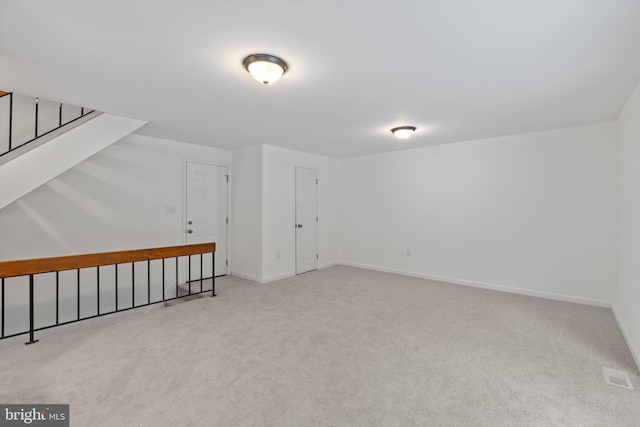 5338 Lightning View Rd, Columbia, MD 21045 - unfurnished room featuring carpet, baseboards, and stairway