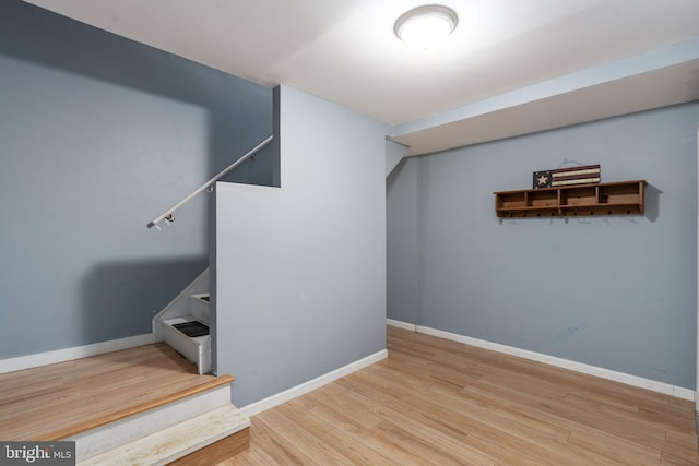 312 Richards Ferry Rd, Fredericksburg, VA 22406 - staircase with wood finished floors and baseboards