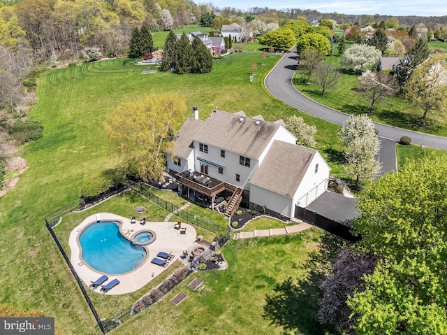 birds eye view of property