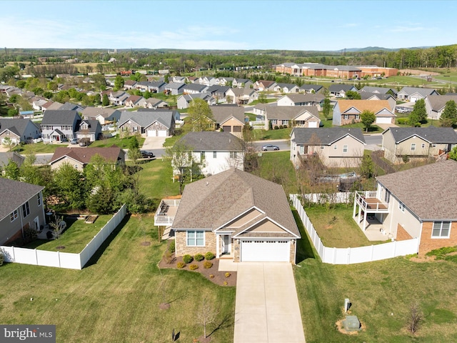 birds eye view of property featuring a residential view