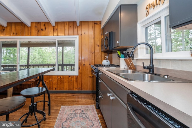 16 Jrs Dr, Mc Henry, MD 21541 - kitchen with a sink, dishwasher, a wealth of natural light, dark wood-style floors, and range with gas cooktop