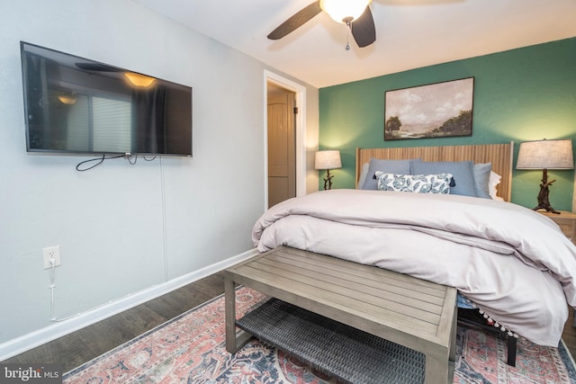 16 Jrs Dr, Mc Henry, MD 21541 - bedroom featuring baseboards, ceiling fan, and wood finished floors