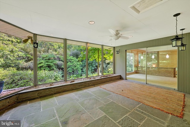 1408 Margarette Ave, Baltimore, MD 21286 - unfurnished sunroom featuring ceiling fan