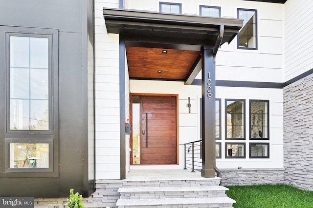 view of exterior entry