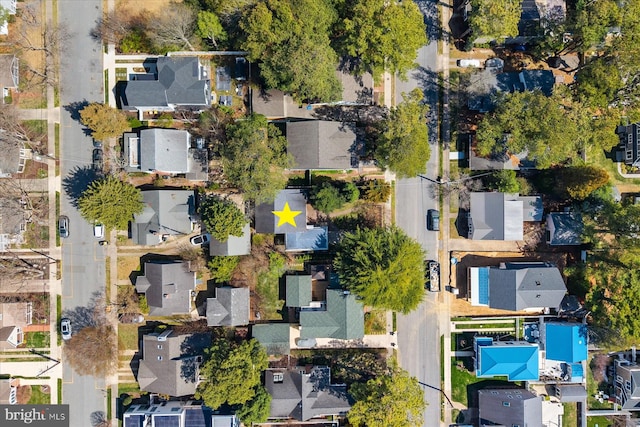 drone / aerial view with a residential view