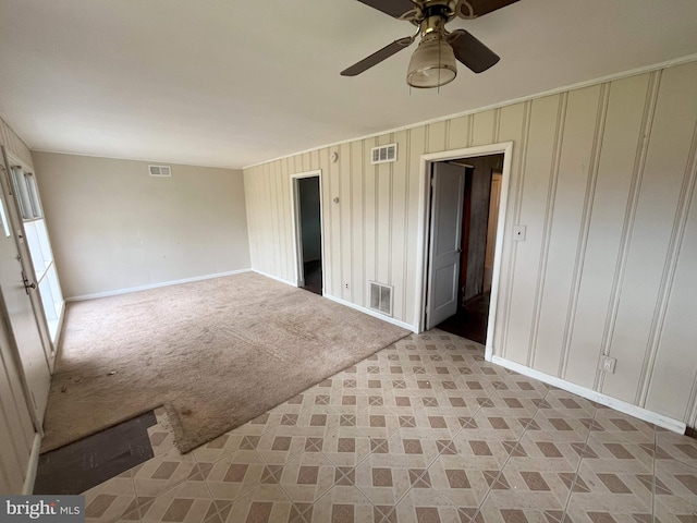 8183 Forest Glen Dr, Pasadena, MD 21122 - unfurnished bedroom with light carpet, visible vents, and ceiling fan