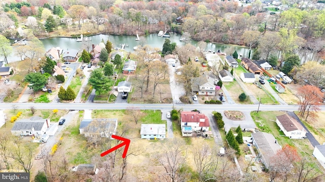 8183 Forest Glen Dr, Pasadena, MD 21122 - bird's eye view featuring a residential view and a water view