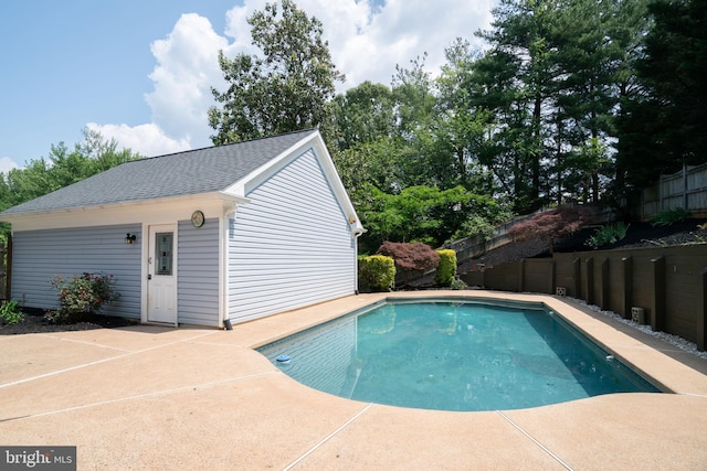 4501 Peppermill Ct, Dumfries, VA 22025 - view of swimming pool with a patio and a fenced backyard