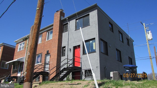 1261 Gallatin St NE, Washington, DC 20017 - view of property featuring cooling unit and entry steps