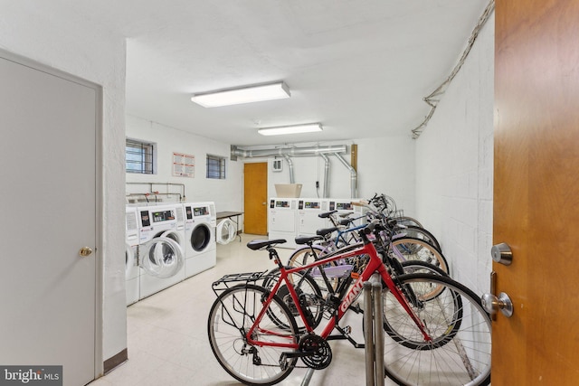 1336 N Ode St Unit 5, Arlington, VA 22209 - communal laundry room with washer and clothes dryer