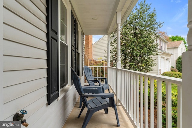 balcony with covered porch