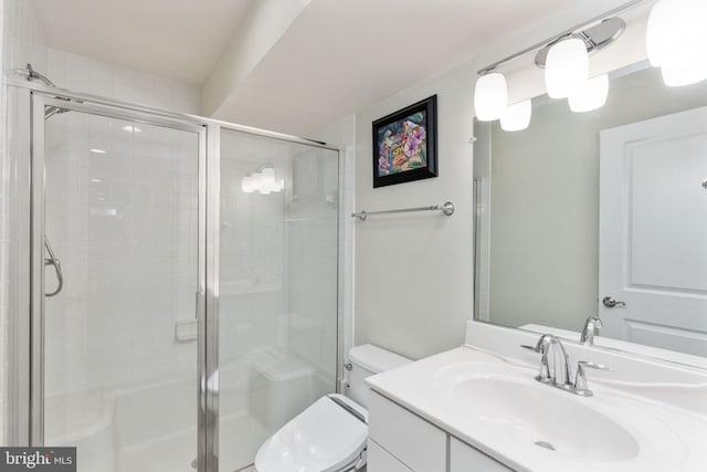187 Verbena Dr, Stafford, VA 22554 - full bathroom featuring a stall shower, toilet, and vanity
