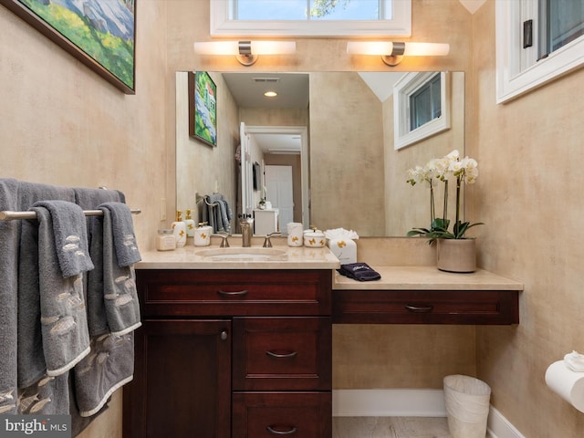 bathroom with vanity