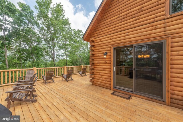 view of wooden terrace