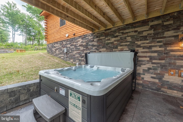 details with a jacuzzi