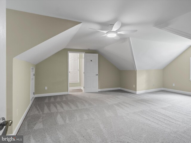 18820 Kerill Rd, Triangle, VA 22172 - bonus room with carpet floors, vaulted ceiling, and ceiling fan