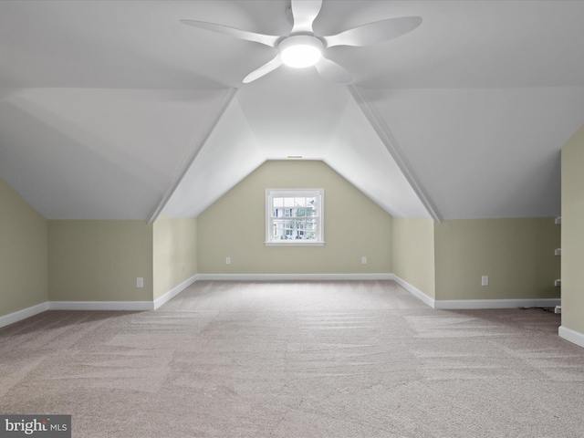 18820 Kerill Rd, Triangle, VA 22172 - additional living space with carpet floors, a ceiling fan, and lofted ceiling
