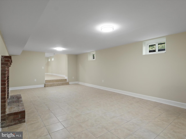 18820 Kerill Rd, Triangle, VA 22172 - basement with light tile patterned floors and baseboards