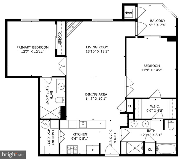1276 N Wayne St Unit 408, Arlington, VA 22201 - plan