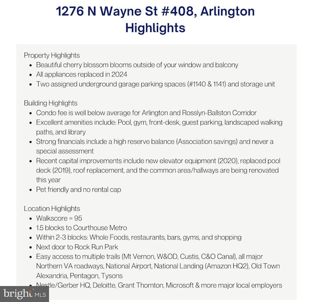 1276 N Wayne St Unit 408, Arlington, VA 22201 - a file