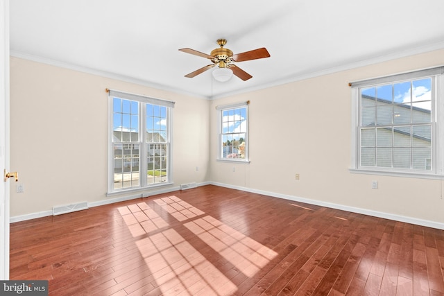 878 Buttermilk Ct, Harrisburg, PA 17111 - empty room with wood-type flooring, visible vents, and crown molding