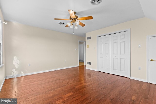 878 Buttermilk Ct, Harrisburg, PA 17111 - unfurnished bedroom with visible vents, baseboards, and hardwood / wood-style flooring