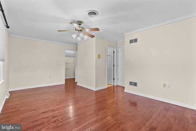 878 Buttermilk Ct, Harrisburg, PA 17111 - unfurnished room with visible vents, ceiling fan, and wood finished floors