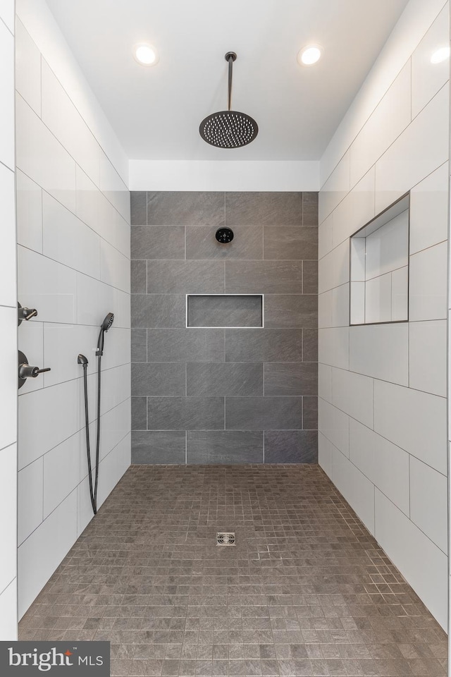 330 Trout Rd, State College, PA 16801 - bathroom featuring recessed lighting and tiled shower