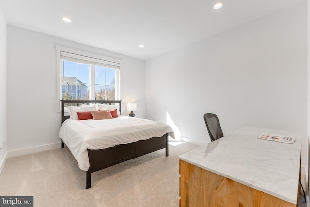 330 Trout Rd, State College, PA 16801 - bedroom with light carpet, baseboards, and recessed lighting