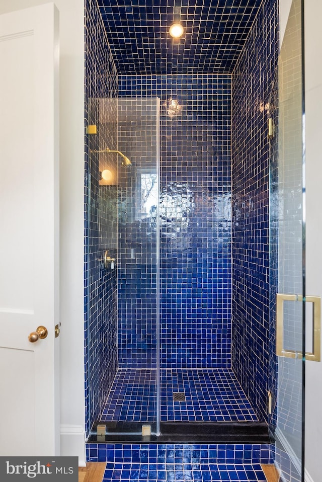 827 Turkey Run Rd, Mclean, VA 22101 - full bath featuring a shower stall and baseboards