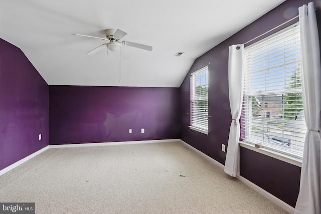8219 Selwin Ct, Baltimore, MD 21237 - bonus room featuring lofted ceiling, ceiling fan, carpet flooring, and baseboards