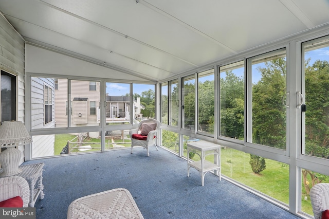 8219 Selwin Ct, Baltimore, MD 21237 - unfurnished sunroom featuring vaulted ceiling